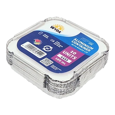 190 ml - 4453BD-10’s | Foil Pre-Packs with Lids | Wyda South Africa